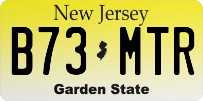 NJ license plate B73MTR