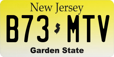 NJ license plate B73MTV