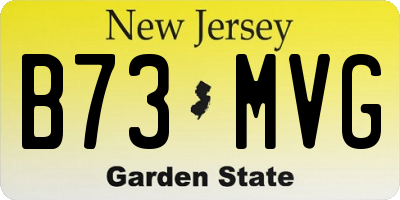 NJ license plate B73MVG