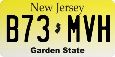 NJ license plate B73MVH