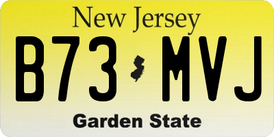NJ license plate B73MVJ