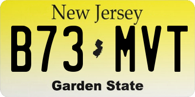 NJ license plate B73MVT