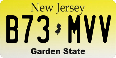 NJ license plate B73MVV