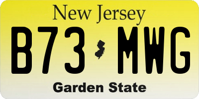 NJ license plate B73MWG