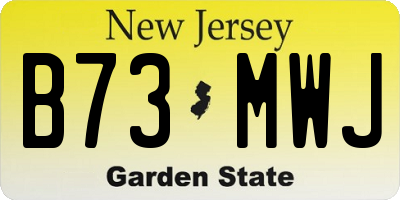 NJ license plate B73MWJ
