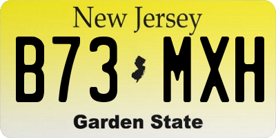 NJ license plate B73MXH