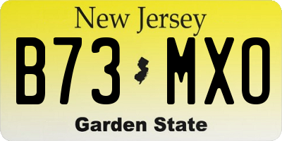 NJ license plate B73MXO