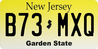 NJ license plate B73MXQ
