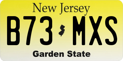 NJ license plate B73MXS