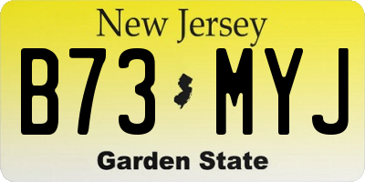 NJ license plate B73MYJ
