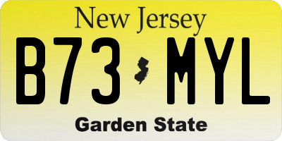NJ license plate B73MYL