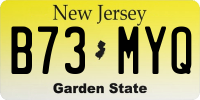 NJ license plate B73MYQ