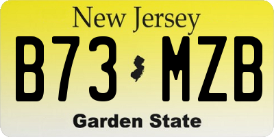NJ license plate B73MZB
