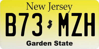 NJ license plate B73MZH
