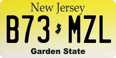 NJ license plate B73MZL