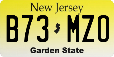 NJ license plate B73MZO