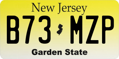 NJ license plate B73MZP