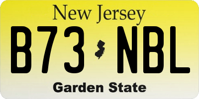 NJ license plate B73NBL