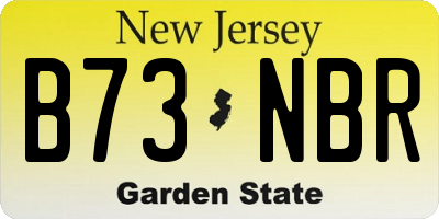 NJ license plate B73NBR