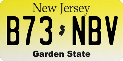 NJ license plate B73NBV