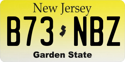 NJ license plate B73NBZ
