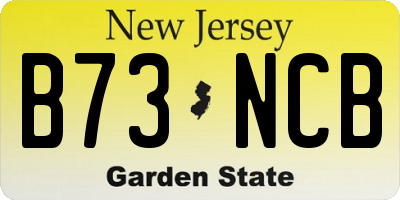 NJ license plate B73NCB