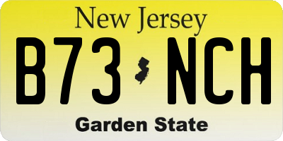 NJ license plate B73NCH