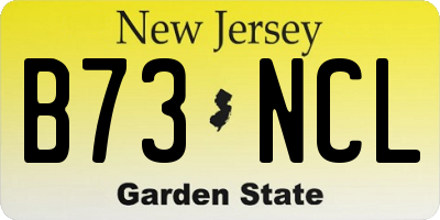NJ license plate B73NCL
