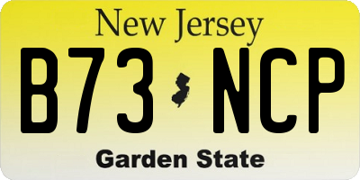 NJ license plate B73NCP