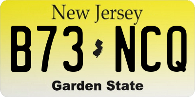 NJ license plate B73NCQ