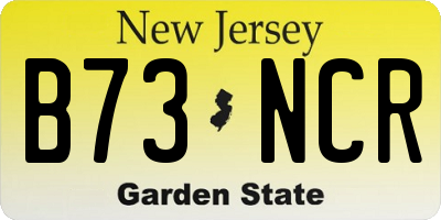 NJ license plate B73NCR