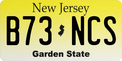 NJ license plate B73NCS
