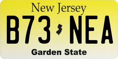 NJ license plate B73NEA