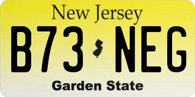 NJ license plate B73NEG