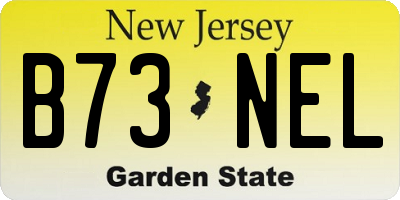 NJ license plate B73NEL