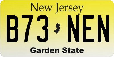 NJ license plate B73NEN