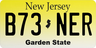 NJ license plate B73NER
