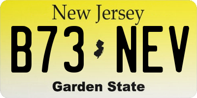 NJ license plate B73NEV