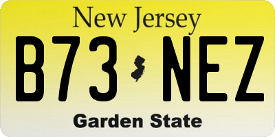 NJ license plate B73NEZ