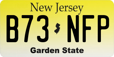 NJ license plate B73NFP