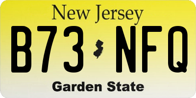 NJ license plate B73NFQ