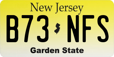 NJ license plate B73NFS