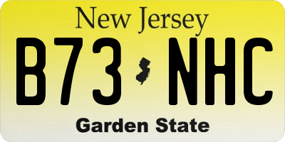 NJ license plate B73NHC