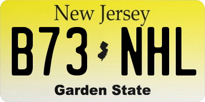 NJ license plate B73NHL
