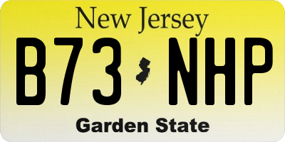 NJ license plate B73NHP
