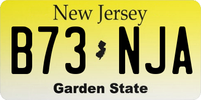 NJ license plate B73NJA