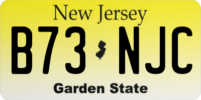 NJ license plate B73NJC