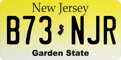 NJ license plate B73NJR