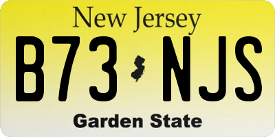 NJ license plate B73NJS