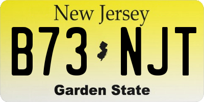 NJ license plate B73NJT